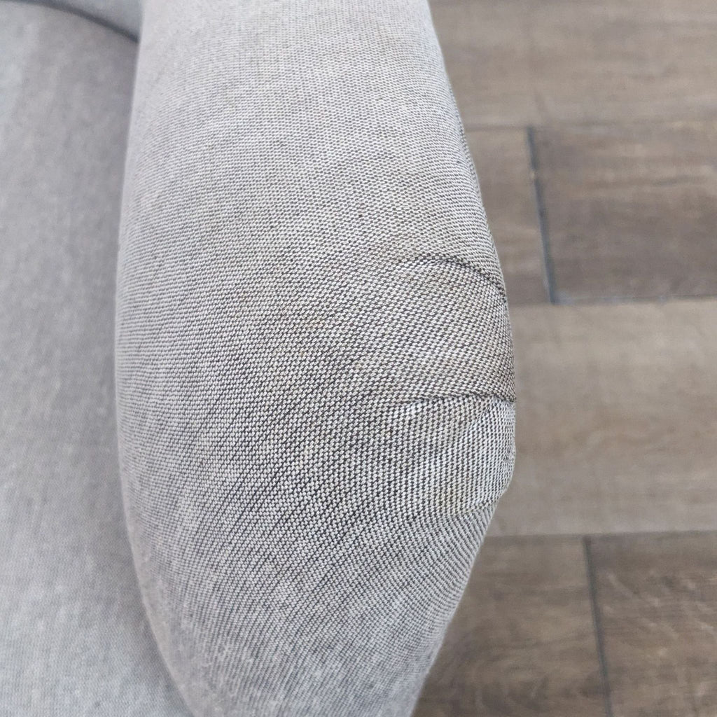 Modern Grey Fabric Lounge Chair with Sleek Black Legs