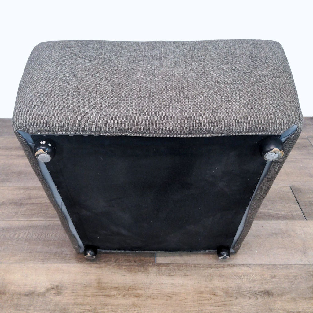 Contemporary Modern Slipper Chair in Charcoal Grey