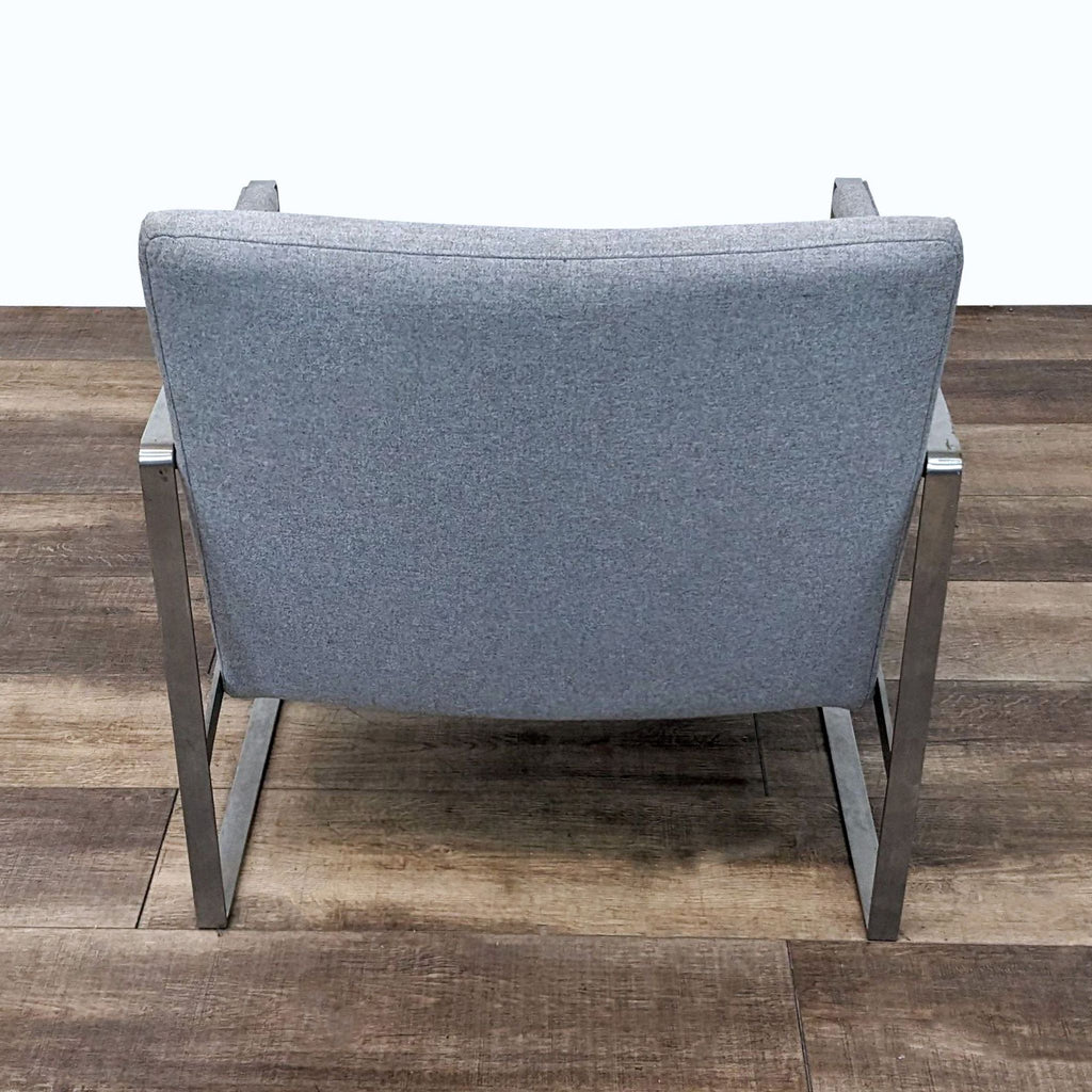 Transitional Metal Frame Armchair with Upholstered Seating