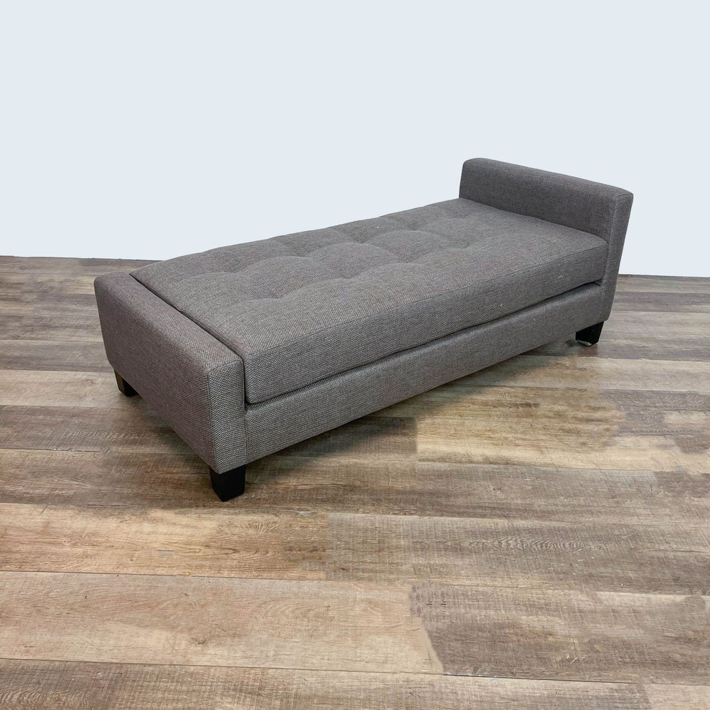 Modern Minimalist Tufted Daybed/Sofa in Elegant Grey
