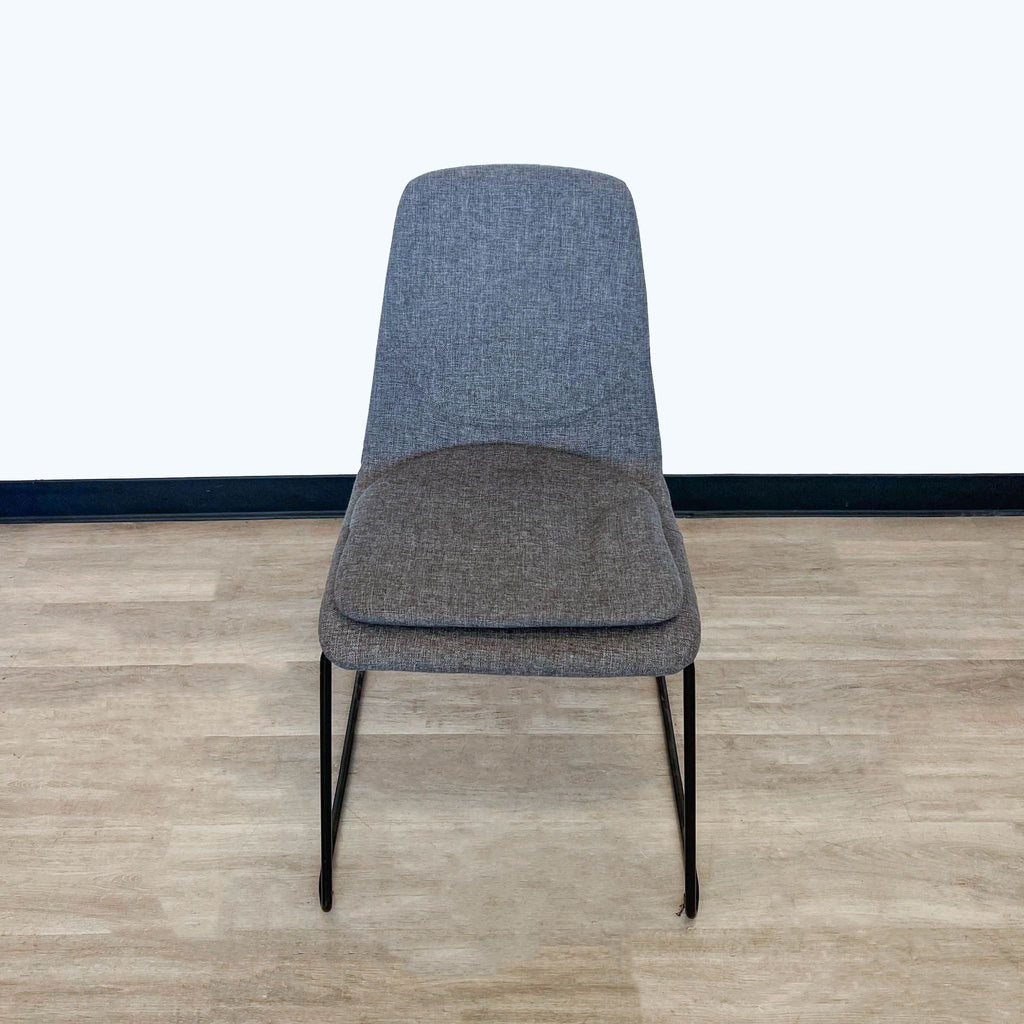 Modern Contoured Dining Chair with Metal Sled Base