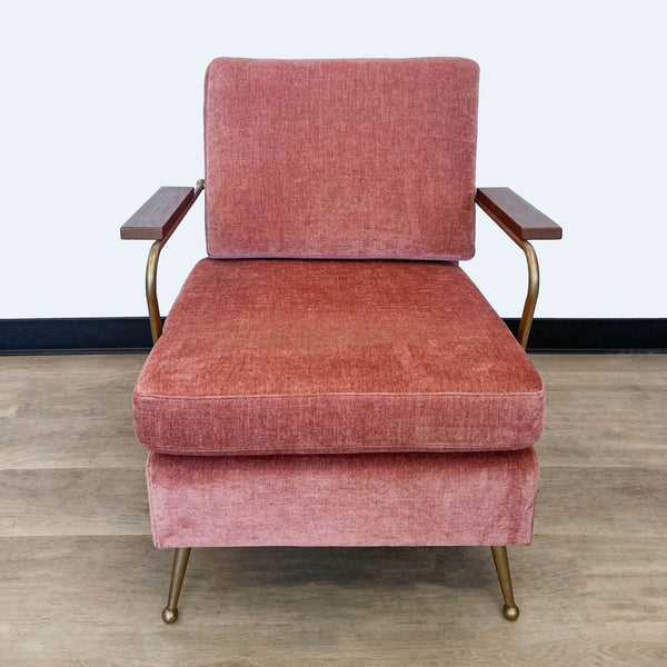 a pair of 1950s italian velvet lounge chairs