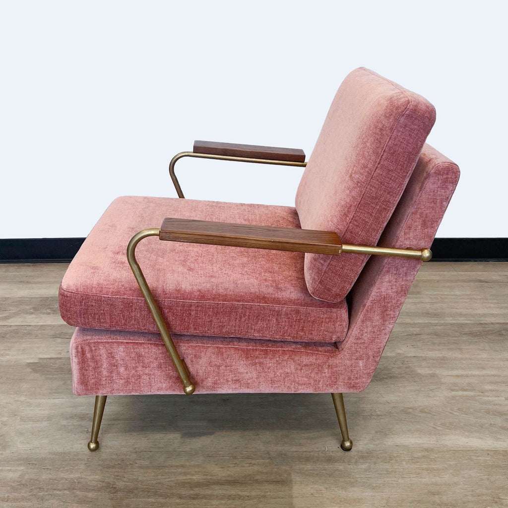 MXM Modern Upholstered Accent Chair with Metal Frame