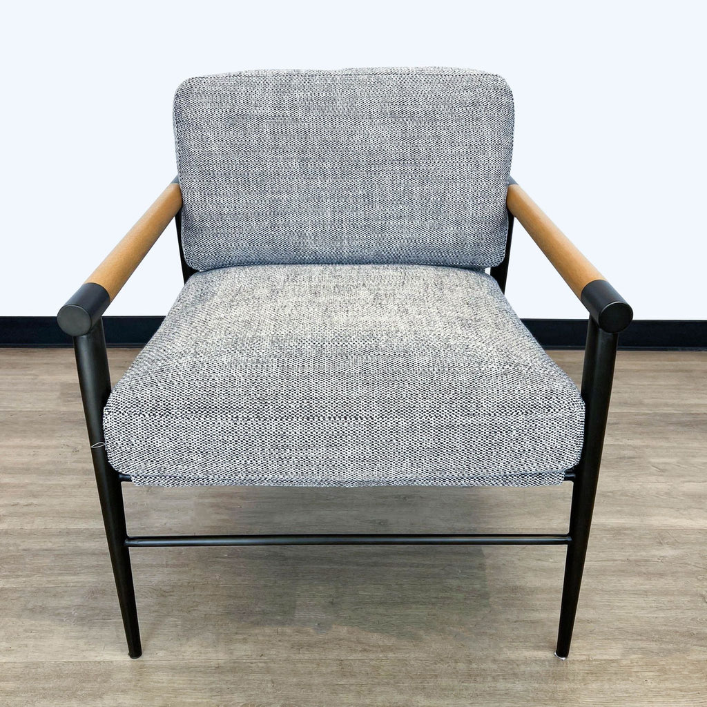 Four Hands Rowen Modern Accent Chair with Wooden Armrests by Four Hands