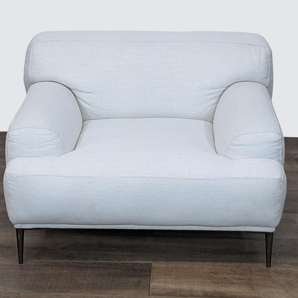 Abisko Quartz White Lounge Chair By Article