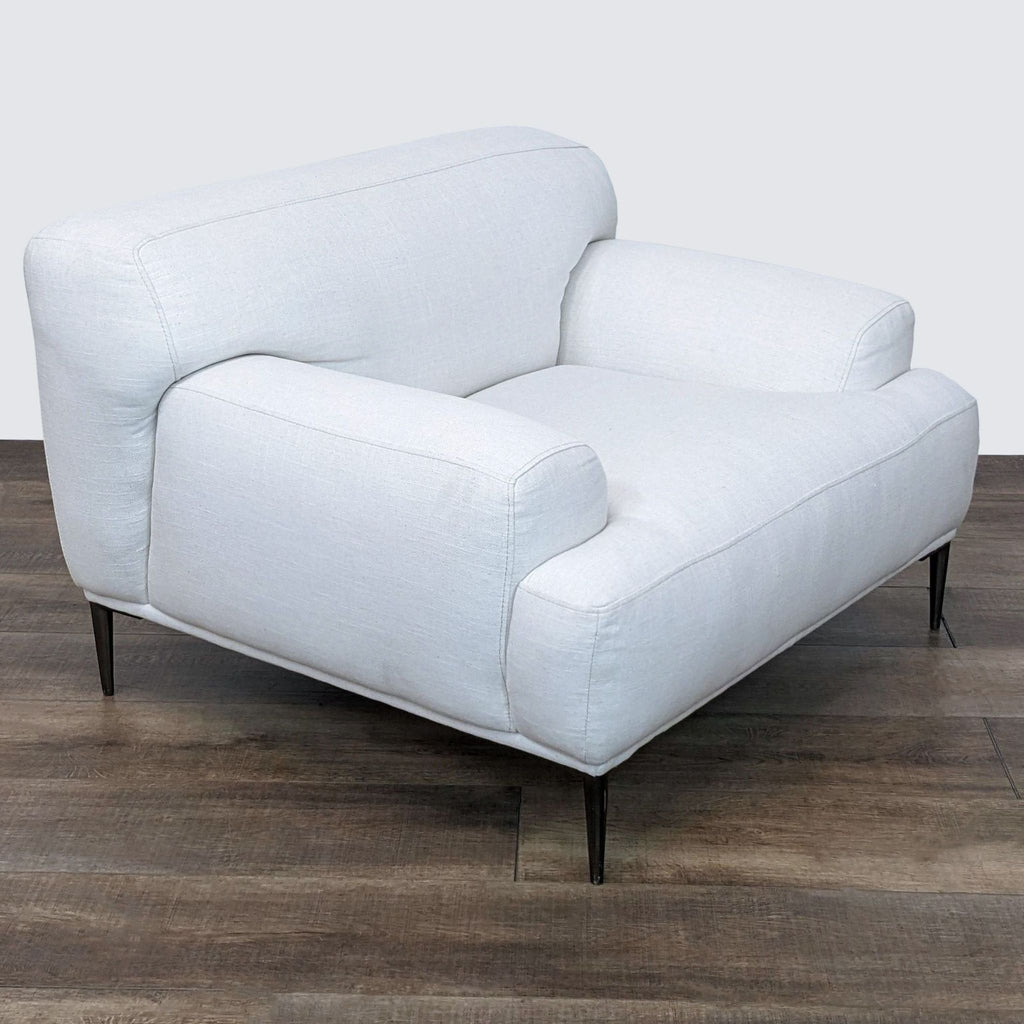 Abisko Quartz White Lounge Chair By Article
