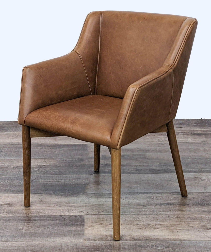 Square Roots Modern Kepi Leather Lounge Chair