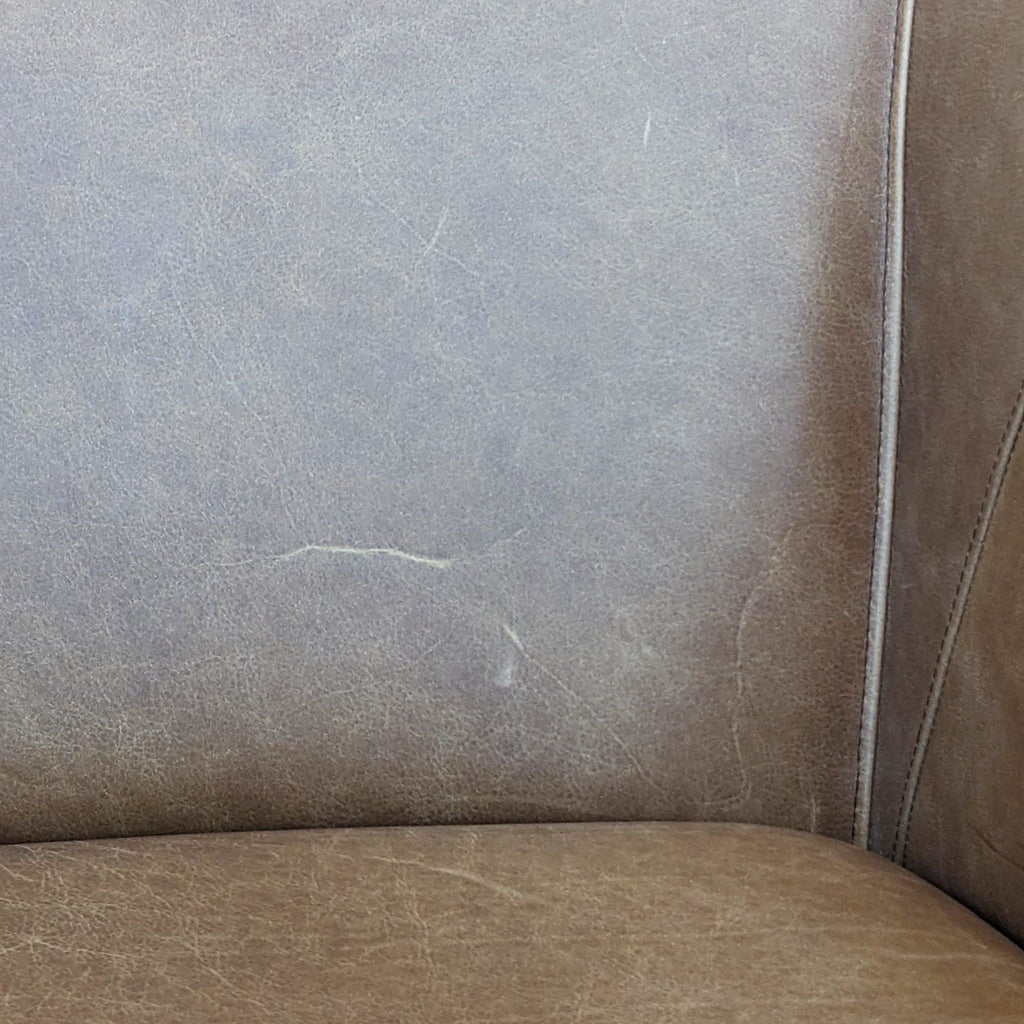 Square Roots Modern Kepi Leather Lounge Chair