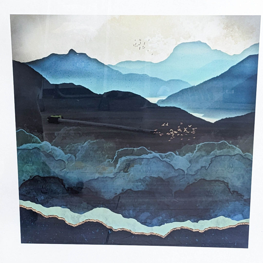 Indigo Mountains framed Print by Katherine Smit