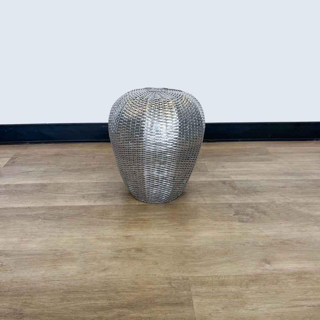 Silver Woven Metal Round Stool - Accepted Offer (55.56% discount)