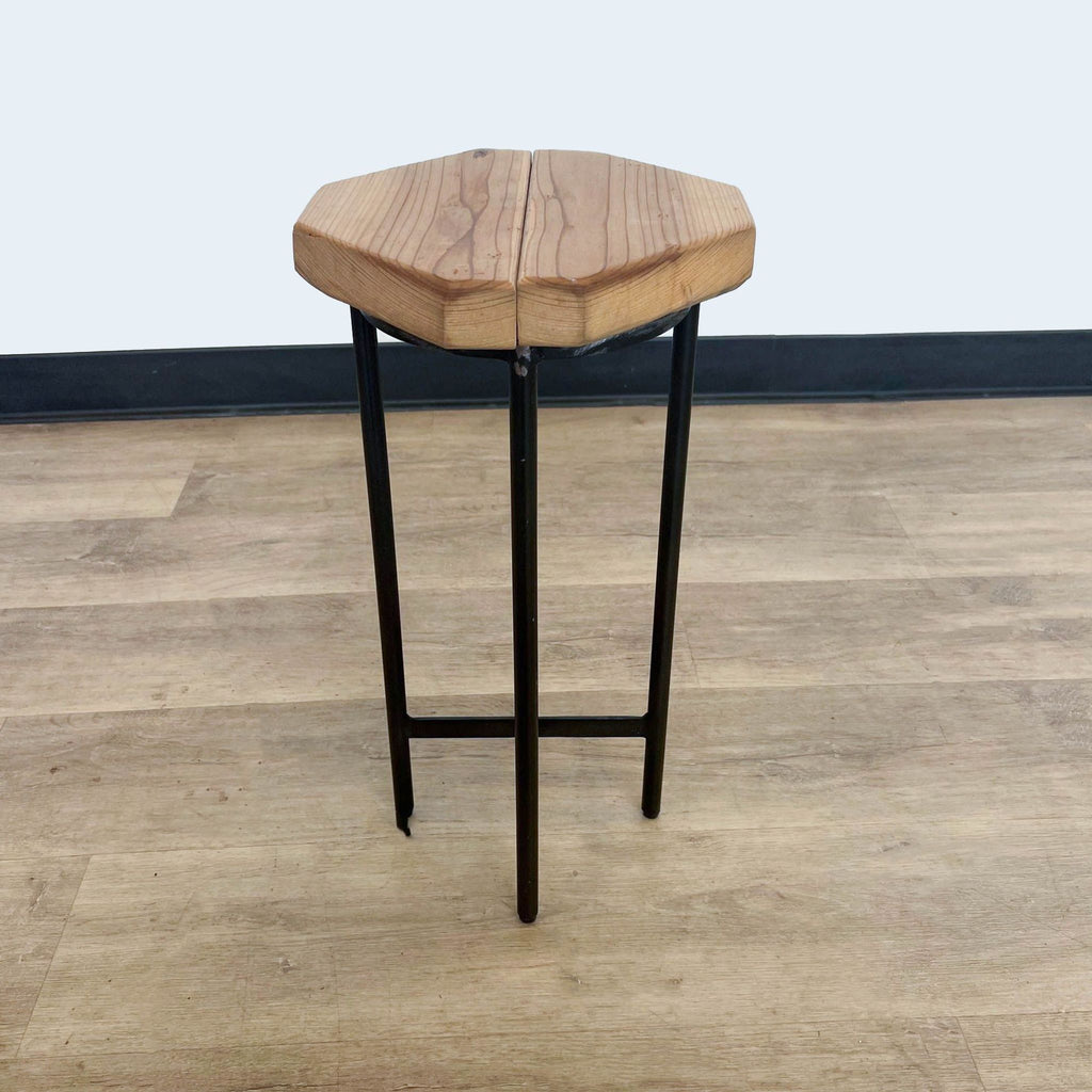 Wood Top Accent Table