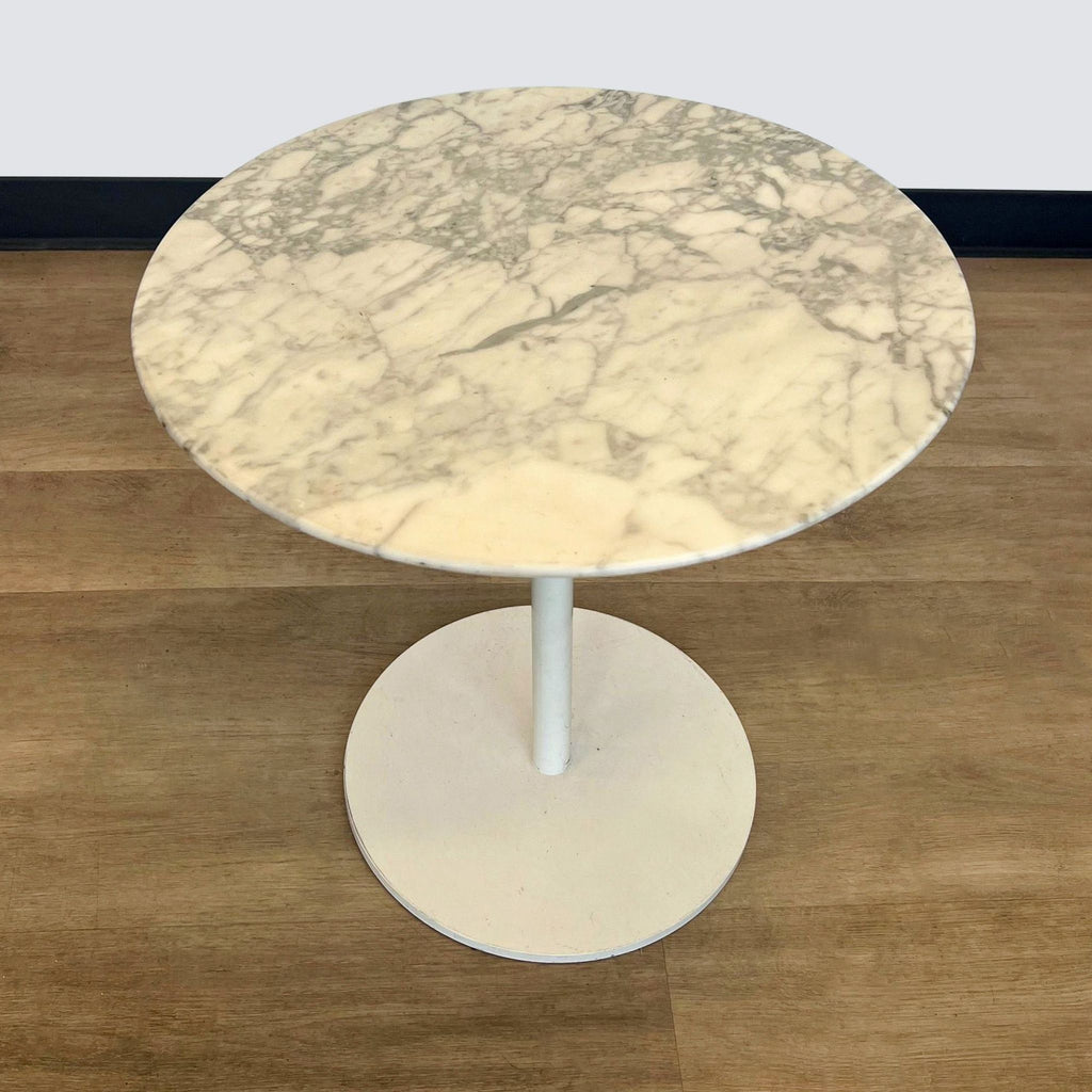 a vintage marble and marble side table