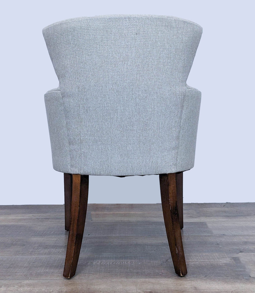 Modern Grey Upholstered Lounge Chair with Wooden Legs