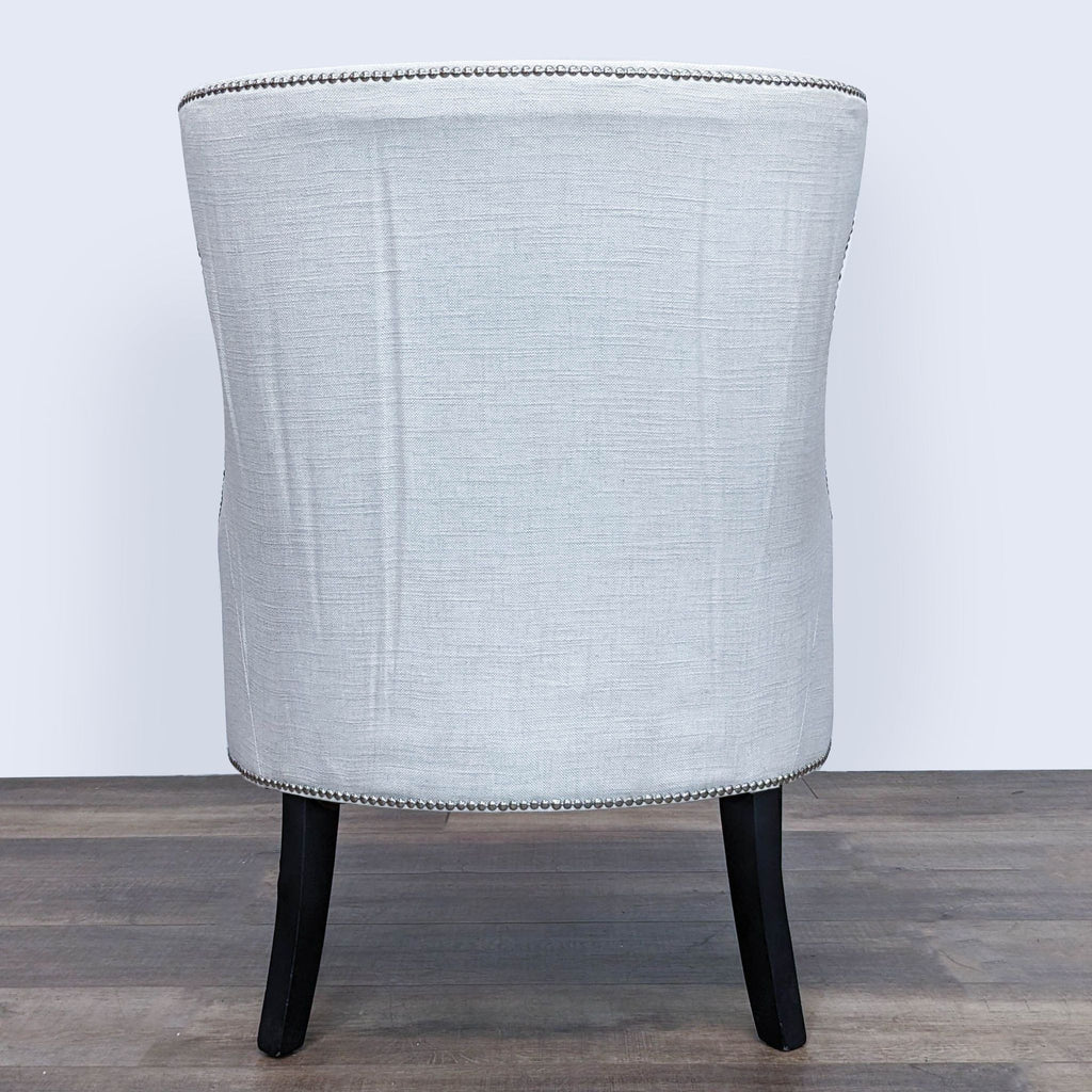 Contemporary Modern White Upholstered Wingback Chair