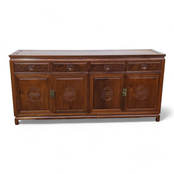Reperch sideboard with ornate carvings, imported from Hong Kong.