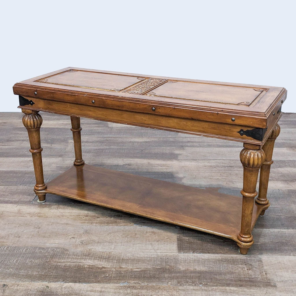 Rustic Console Table with Shelf