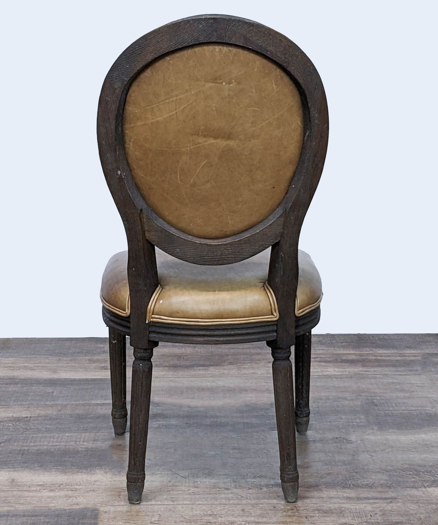 Restoration Hardware Vintage French Round Leather Dining Chair
