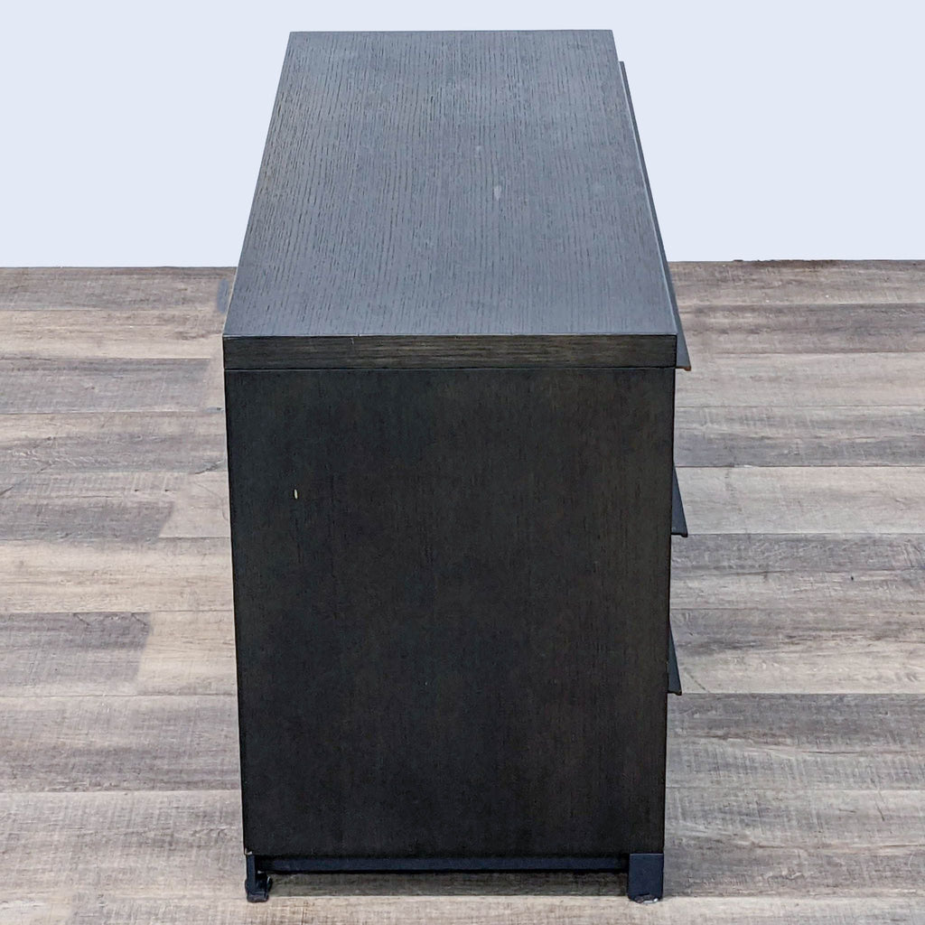 3-Drawer Black Dresser with Sleek Finish