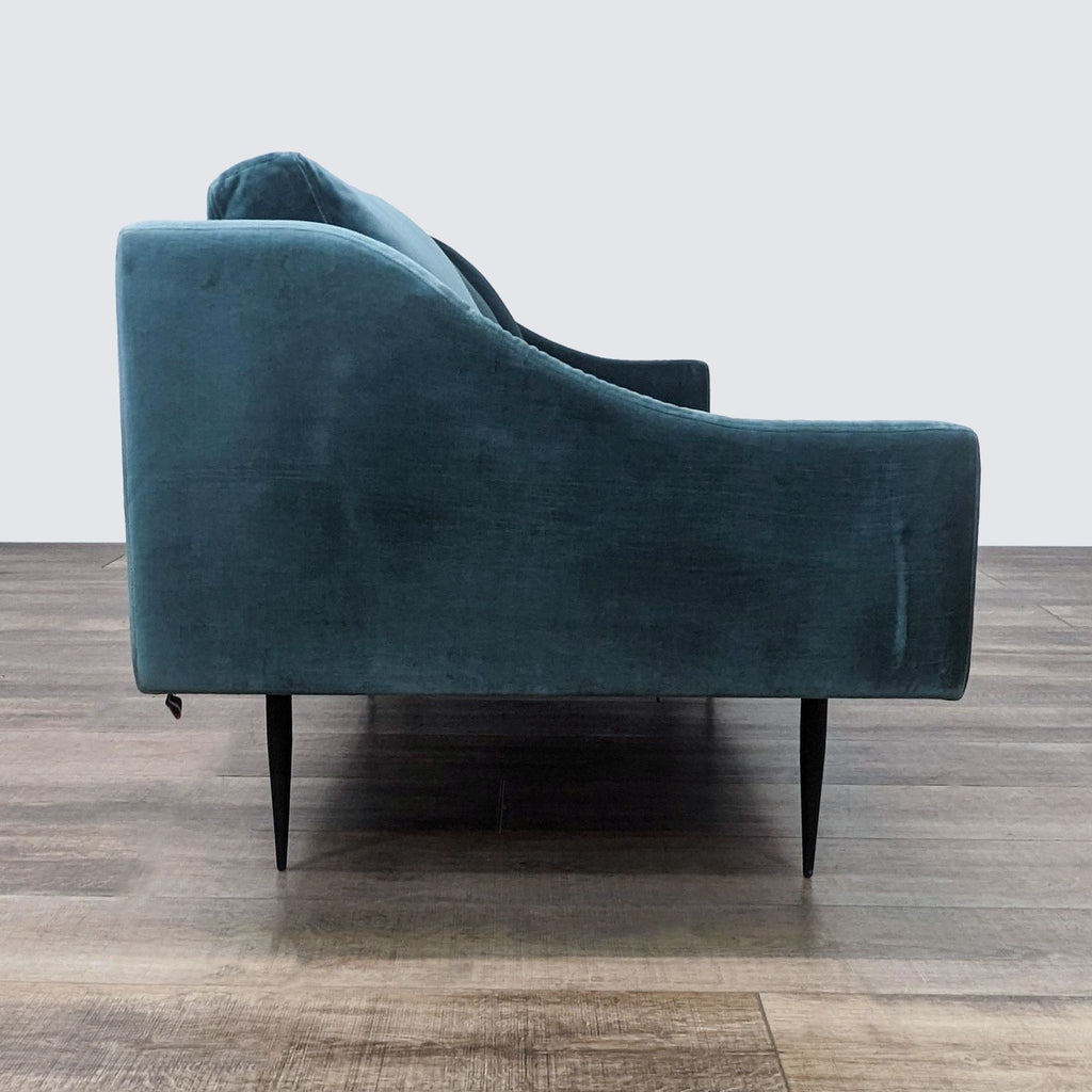 a pair of italian velvet lounge chairs