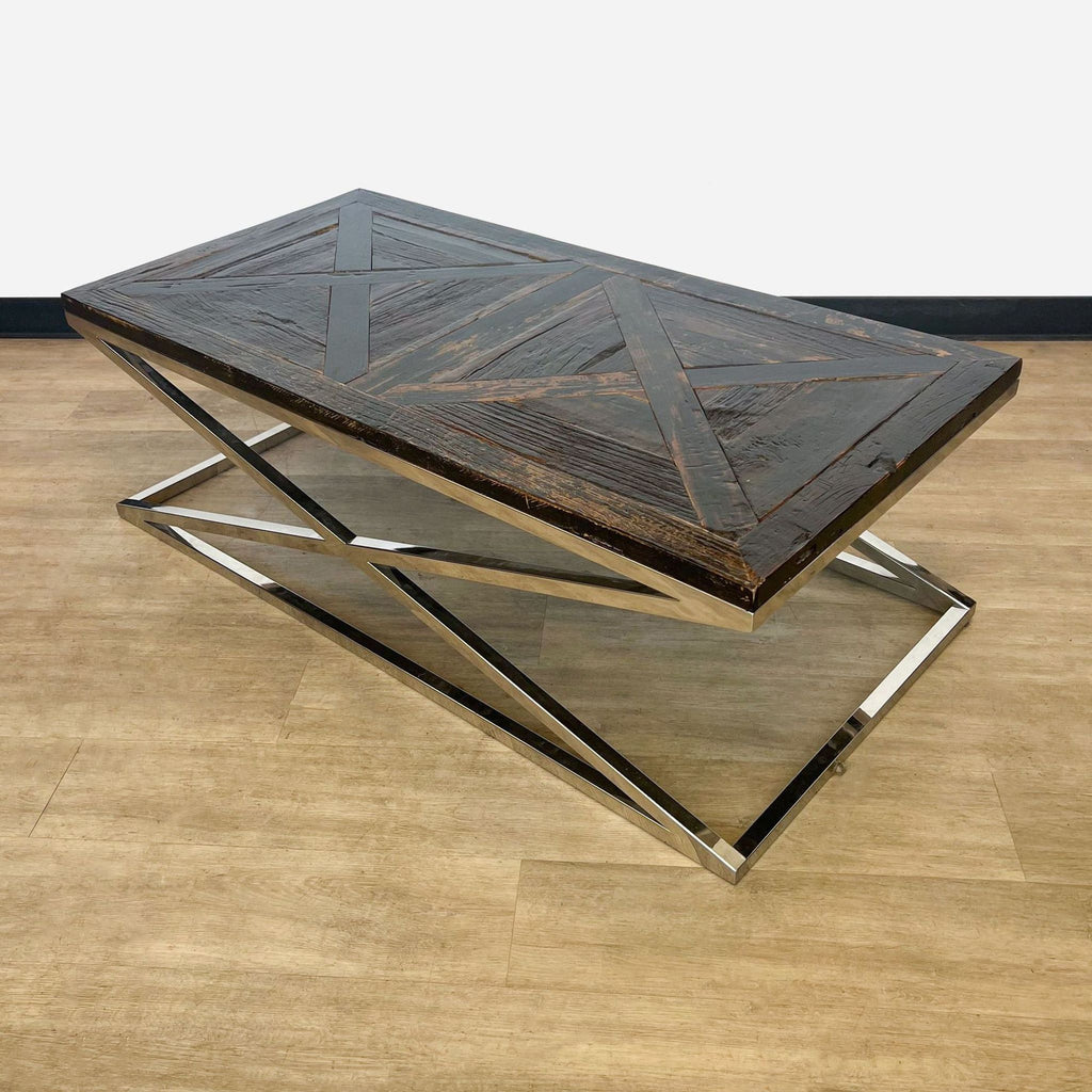 Recycled Wood Parquet Coffee Table