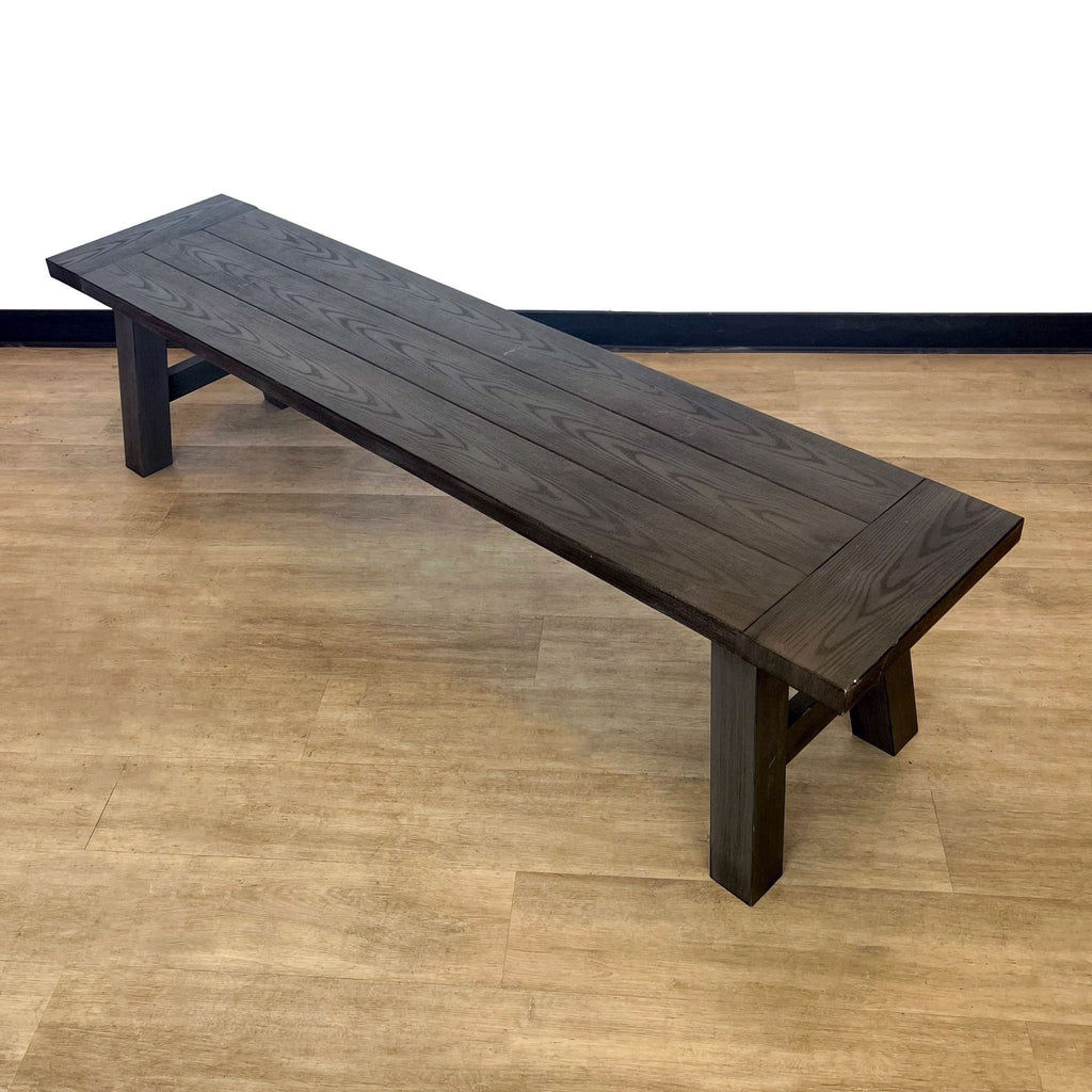 the bench is made from solid wood.