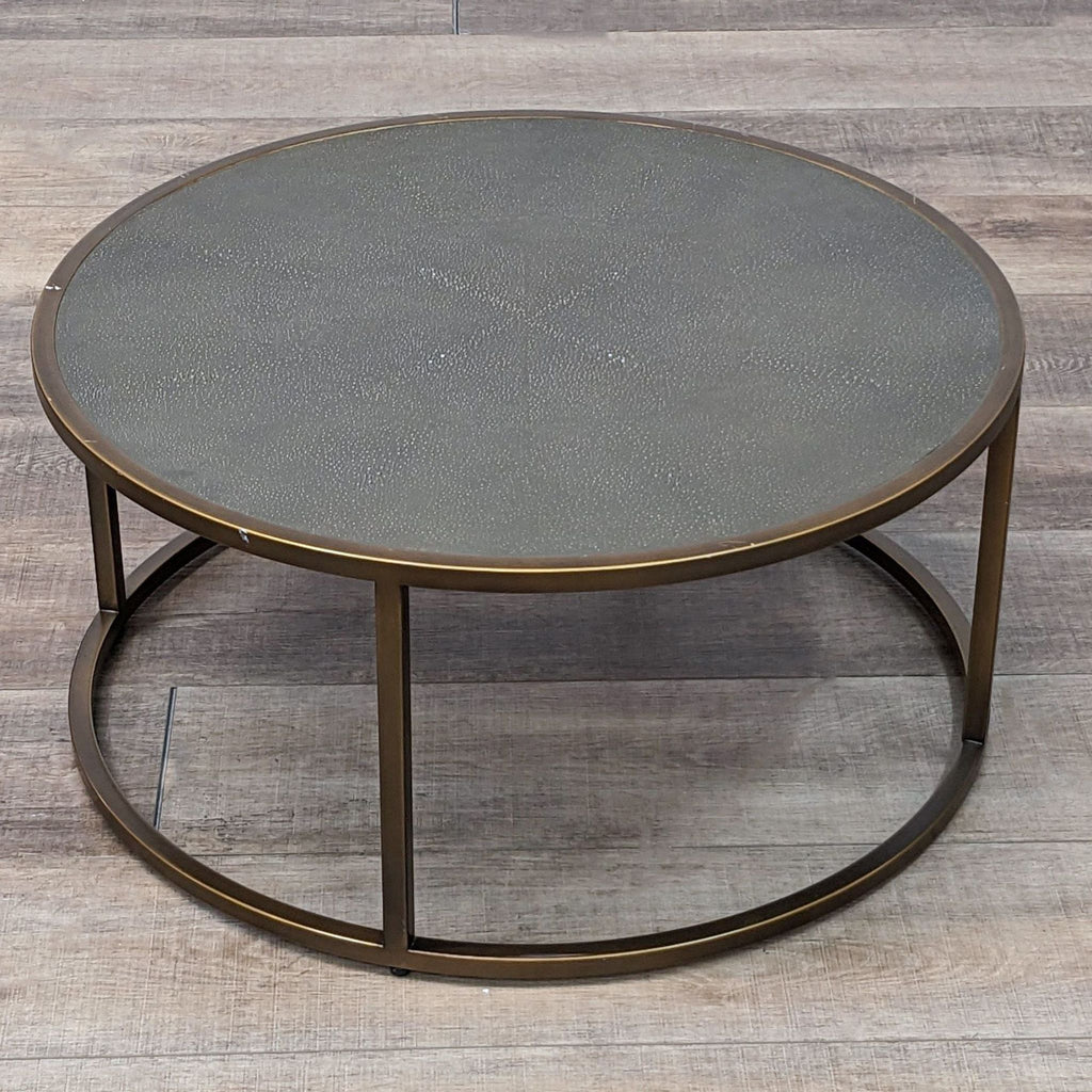 the urban port upt - 195118 brass round coffee table