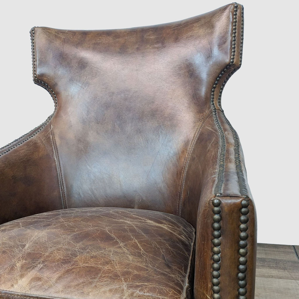 Four Hands Contemporary Wingback Leather Chair