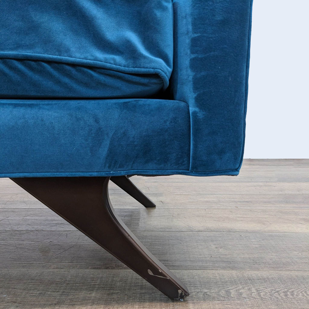Elegant Sansa Left Arm Blue Chaise Lounge by Precedent