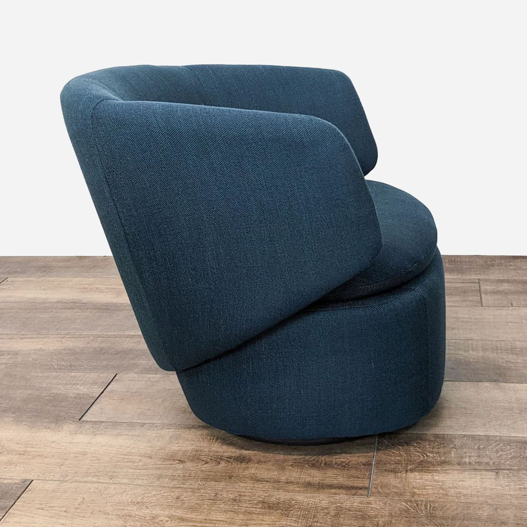 ##0 ], a pair of blue velvet swivel chairs, designed by [ unused0 ]
