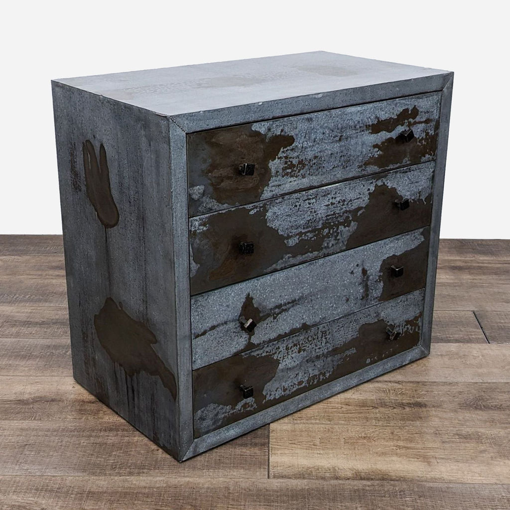 a rustic chest of drawers