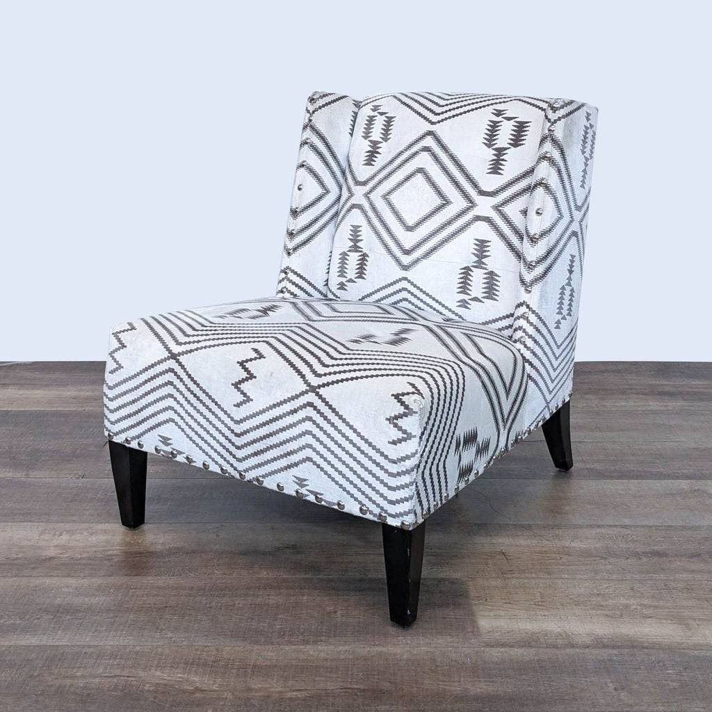 Navajo Print Slipper Chair