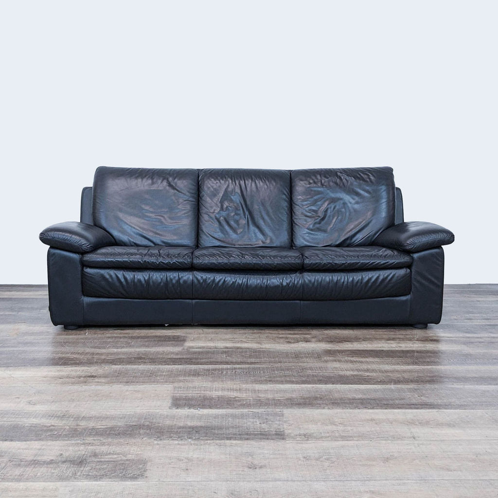 leather sofa in a room