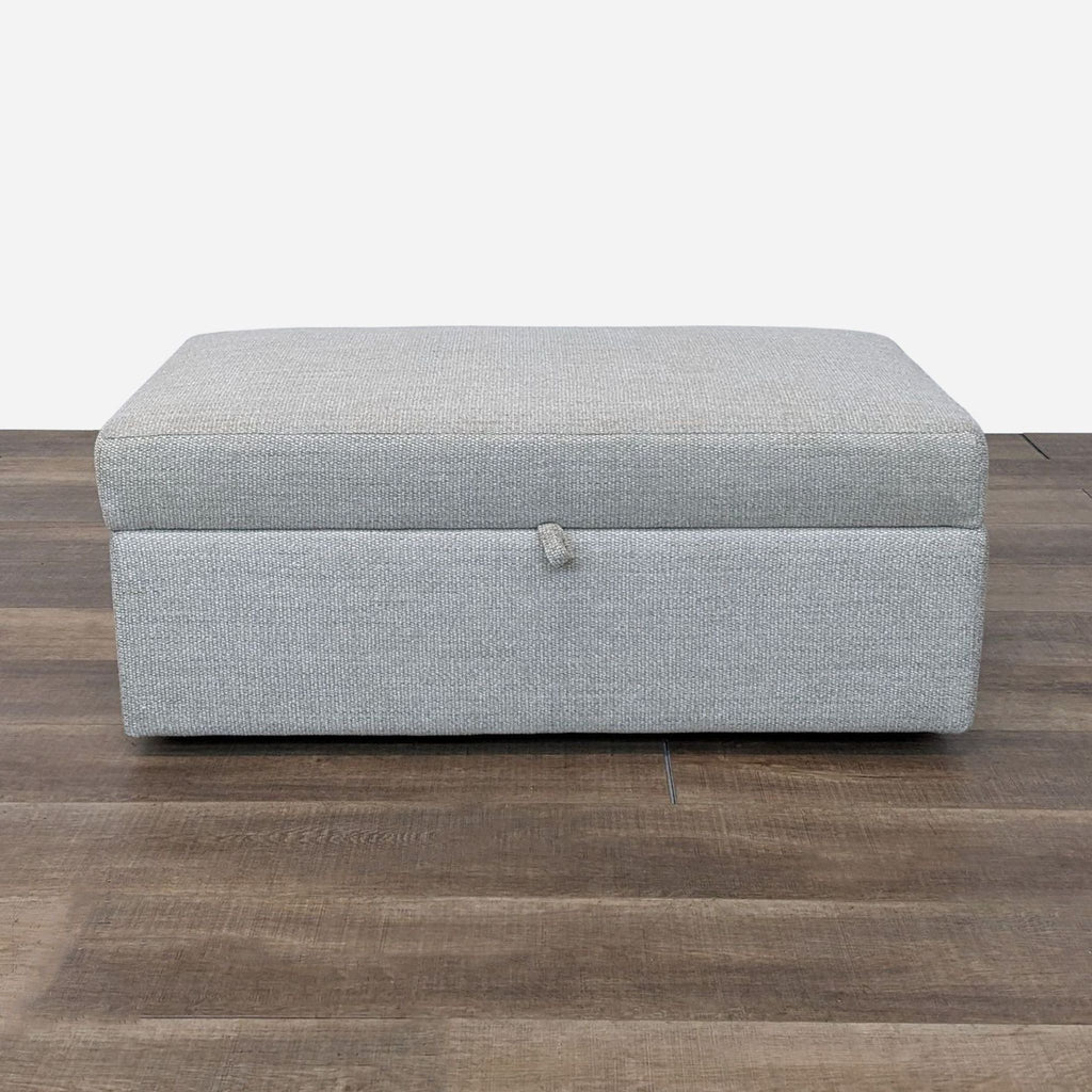 Crate and Barrel Exclusive Lounge Deep Storage Ottoman With Tabletop Option