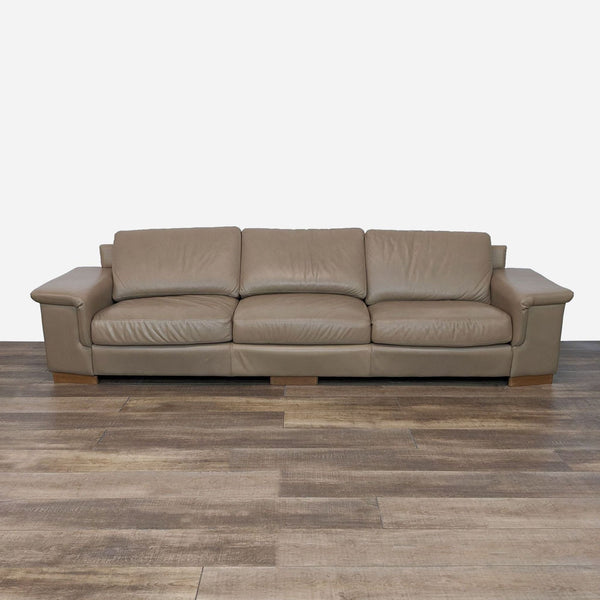 leather sofa in a living room