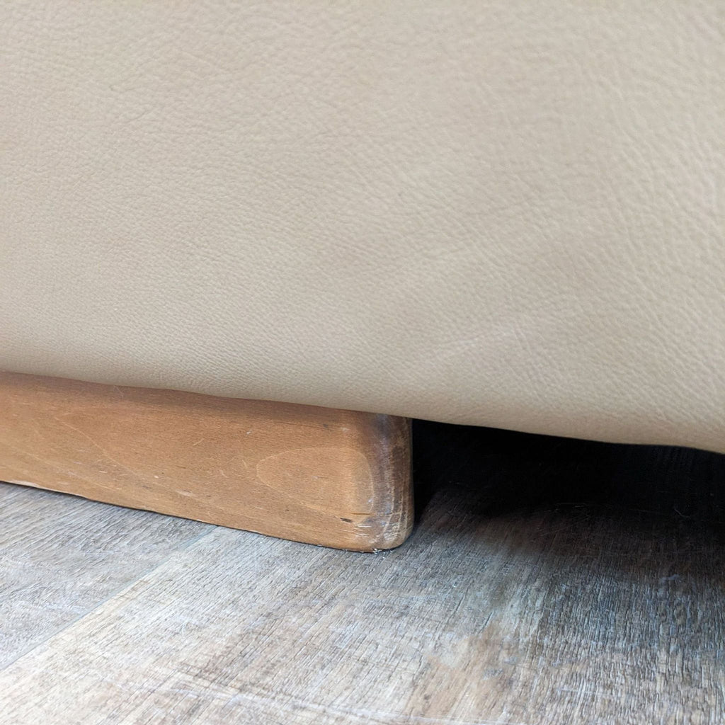 Mercedes Beige Leather 3-Seat Sofa