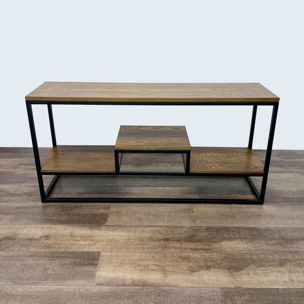 the industrial style coffee table with shelf