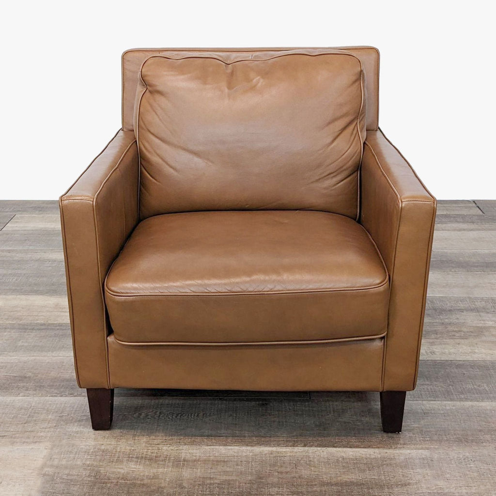Park Cognac Leather Traditional Lounge Chair
