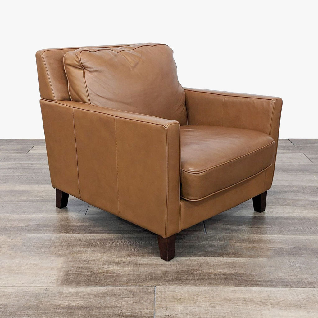 leather chair with a square base