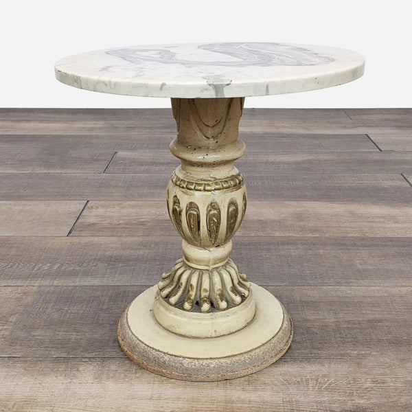 a vintage italian marble pedestal table
