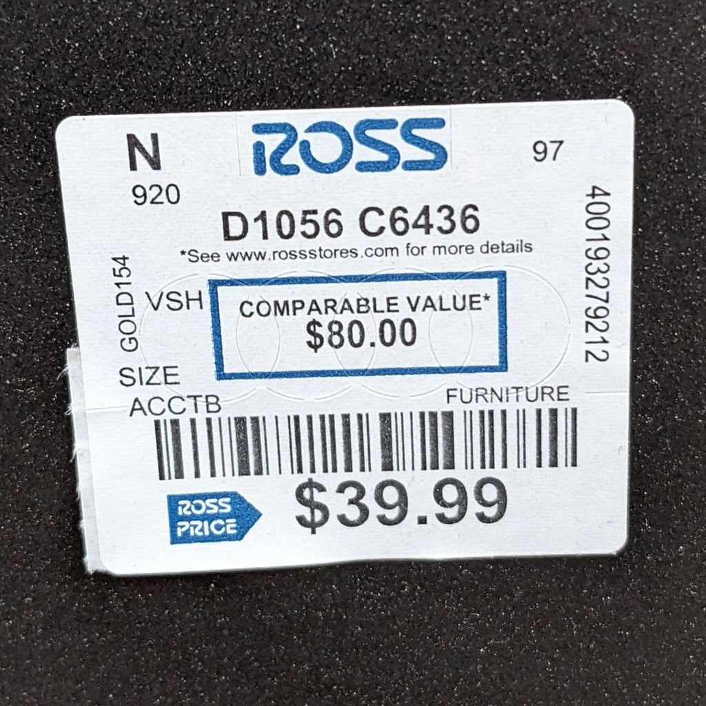 a price tag on a table.