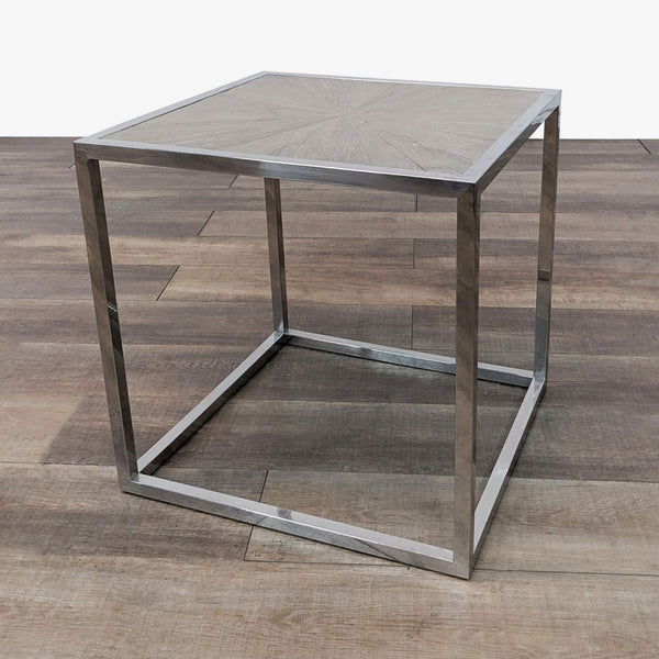 a square table with a square base.