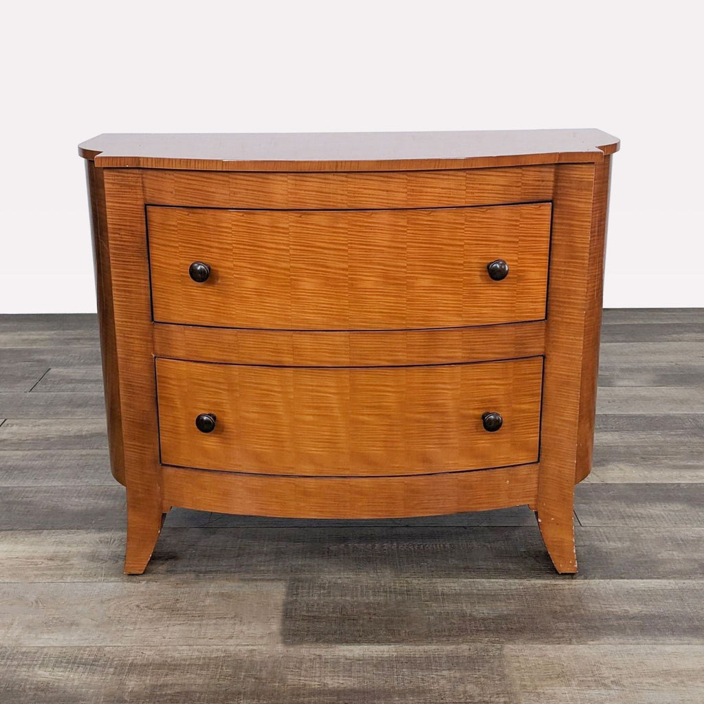 a mid century cherry wood chest of drawers