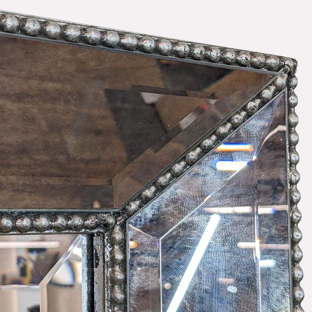 a large mirror with a mirrored frame in the style of [ unused0 ]