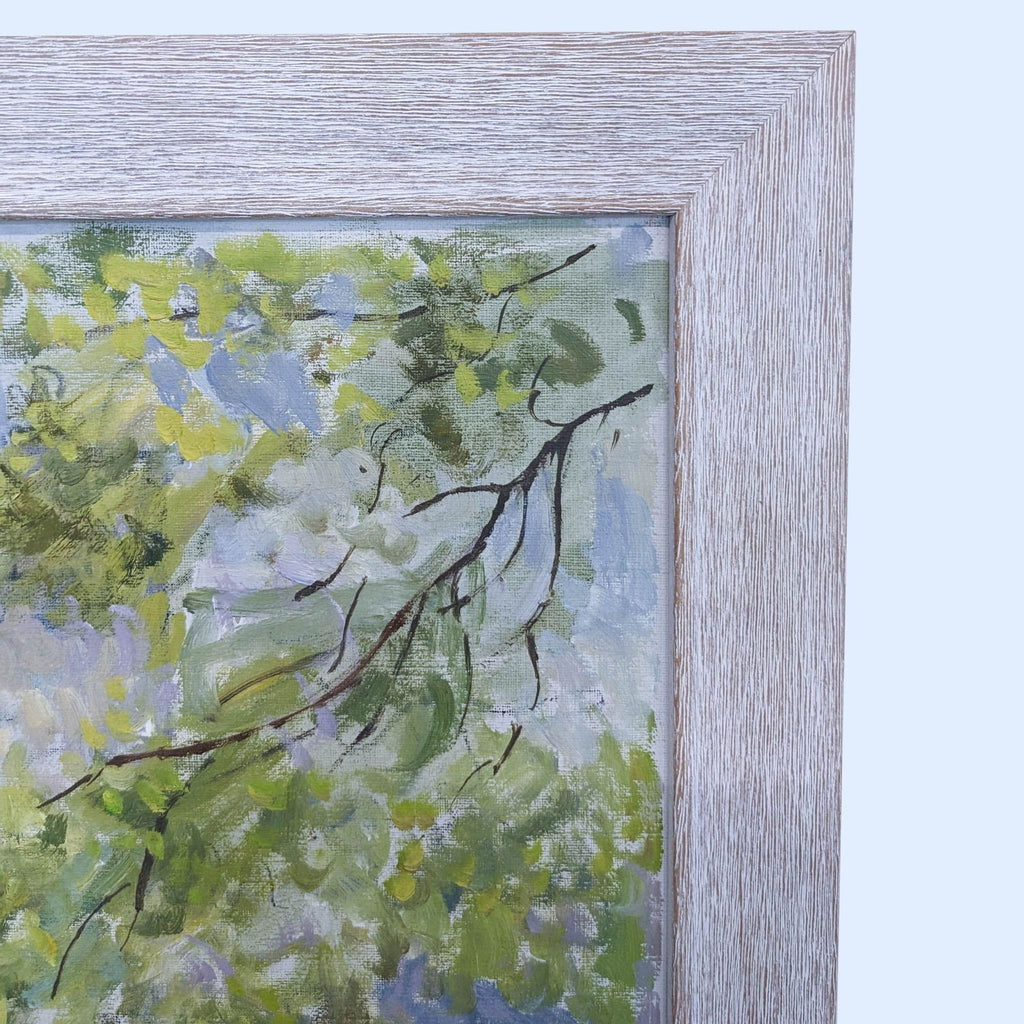 a painting of a tree branch