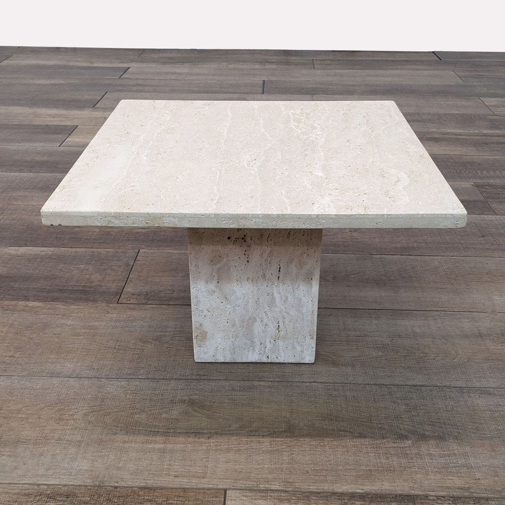 CB2 Carved Travertine Cocktail Table