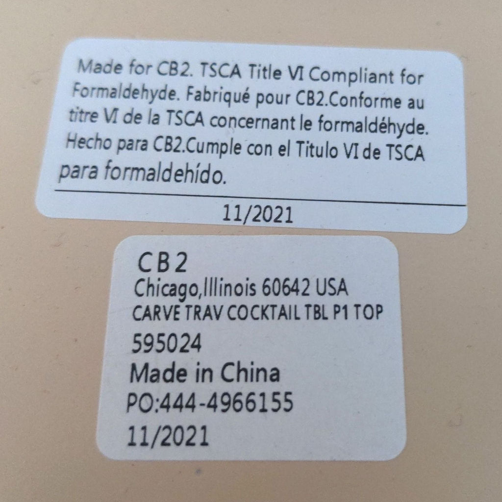 the label on the side of the cocktail