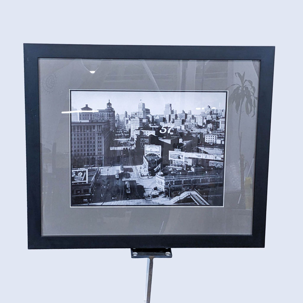 Framed black-and-white photo of Market Street view, c1920-30.