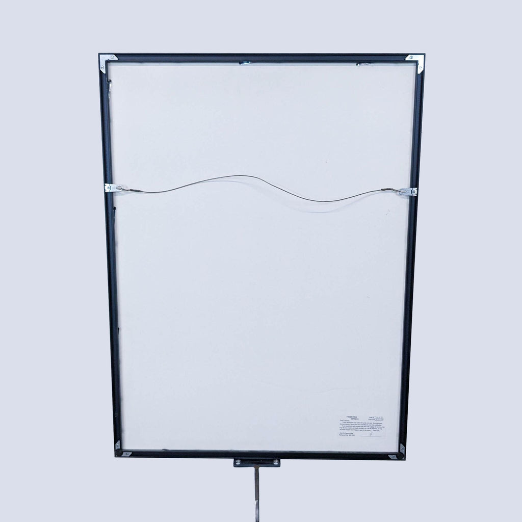 the white metal frame with a clear plastic frame.