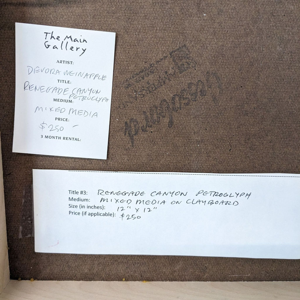 a photograph of a paper with a note and a piece of paper with a description of the text