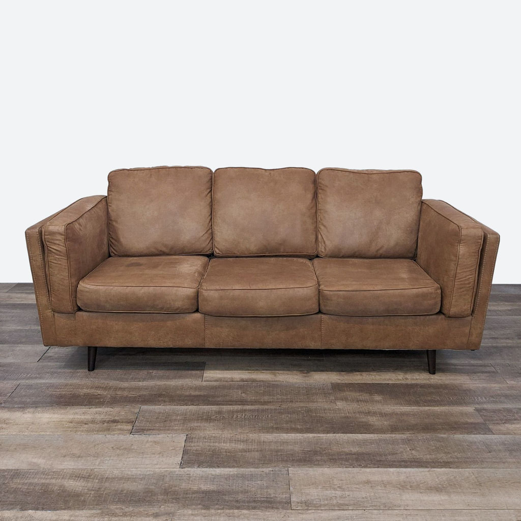 leather sofa in a living room